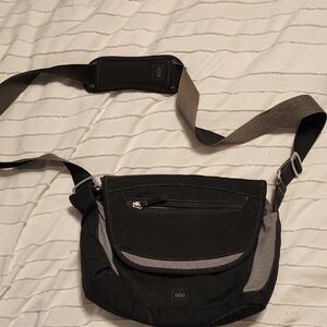 REI Black and Gray Crossbody Bag
